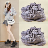 ins Korean version of the new dad shoes girl  spring student sports running casual thick sole height increase FB7703-2