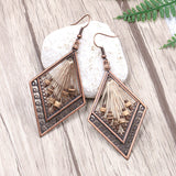 Fashion drop-shaped hand-woven retro earrings