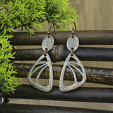 Vintage geometric fringed earrings