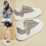 2025  spring white shoes new Korean version ins female students platform heightening sports board shoes casual street shooting HB277