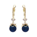 Red Pearl Long Earrings
