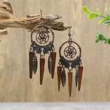 Tassel alloy hollow earrings