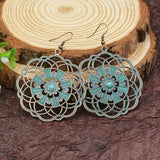 Tassel pendant alloy retro earrings