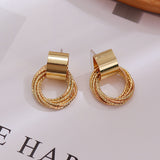 S925 Silver Needle Fashion Geometric Earrings