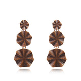 Geometric alloy retro earrings