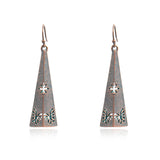 Geometric alloy retro earrings