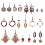 Tassel alloy hollow earrings