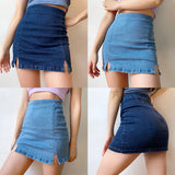 themeisles - Denim Split Skirt