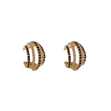 S925 silver needle exaggerated C-shaped earrings