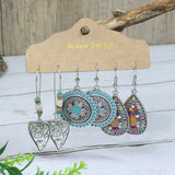 Simple droplet round glazed earrings