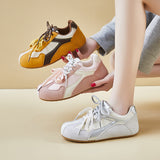 2025  ins Korean version of the new retro German training little white shoes for women  spring students thick soles increase height casual street auction LDS05