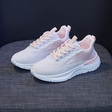 2025  ins Korean version of flying woven women's shoes  summer new student sports shoes women's breathable fitness running casual shoes 283