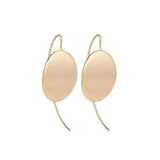 S925 Silver Needle Metal Simple Fashion Bright Face Earrings