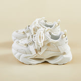 ins Korean version of the new dad shoes girl  spring student sports running casual thick sole height increase FB7703-2