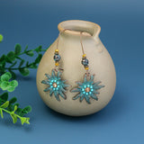 Bohemian Nepalese beads pendant earrings