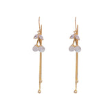 Wholesale zircon bowknot water drop Tassel Earrings