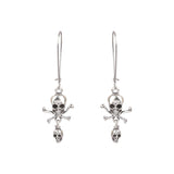 Horrible funny skull Halloween earrings