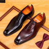 2025 Leather shoes men's cowhide fashion Korean version of small leather shoes men's dress shoes suit shoes men's British lace-up casual leather