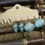 Ocean wind holiday starfish shell creative personality simple earrings