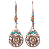 Round openwork bohemian earrings