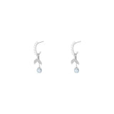 Mermaid princess fishtail pearl earrings