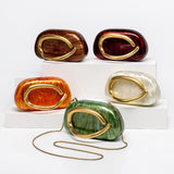 women's  new shoulder oblique span bag, special-shaped shell acrylic bag, fashion wedding dinner clutch bag