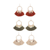 Circled tassel earrings