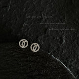S925 Silver Needle Full Diamond Small Fragrance Earrings