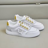 spring new little white shoes women's ins Korean version of students running sports board shoes heightening lace-up casual shoes Q28