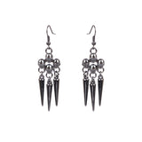 Horrible funny skull Halloween earrings