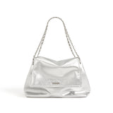 Niche design tote bag women's 2023 new high-end chain bag leather large-capacity commuter shoulder messenger bag