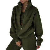 MOMENTLOVER 2025 New autumn 2025 women's clothing  two-piece sweater fleece sports street casual fashion suit women