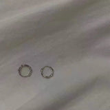 S925 silver needle temperament geometric twist simple earring earrings