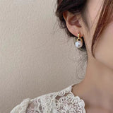 Vintage large pearl earrings