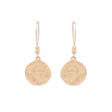 Pearl gold geometric earrings