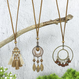 Vintage geometric handmade necklace