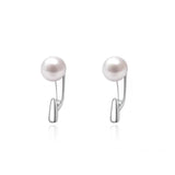 S925 silver needle simple pearl earrings