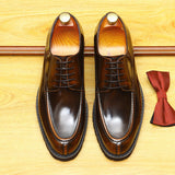 2025 Popular hot-selling thick-soled heightening glossy patent leather leather shoes pointed men's genuine leather soft leather business British style single shoes men