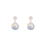 S925 Silver Needle Sweet Pearl Earrings