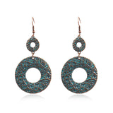 Geometric alloy retro earrings