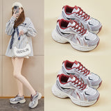 ins Korean version of the new dad shoes girl  spring student sports running casual thick sole height increase street shot Y2581