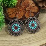 Vintage tassel round water drop exaggerated earrings