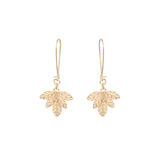 Pearl gold geometric earrings