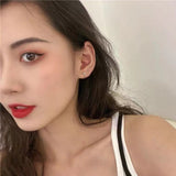 Simple small fresh glossy T-shaped geometric fashion earrings