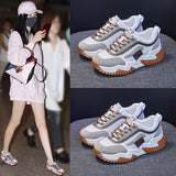 2025  Korean version of dad shoes for women  spring new breathable sports shoes for women ins tide students platform casual shoes for women Y01