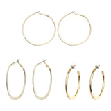 Geometric ring frosted earrings