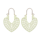 Fashion heart-shaped color hollow earrings