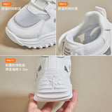 2025  Korean version of the new dad shoes women  summer hollow breathable student sports shoes casual shoes thick sole heightening Z307