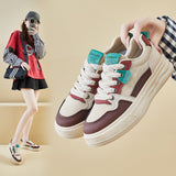 2025  spring white shoes new Korean version ins female students platform heightening sports board shoes casual XF1239-2