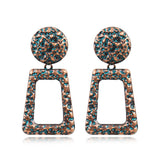 Metal wind geometric earrings